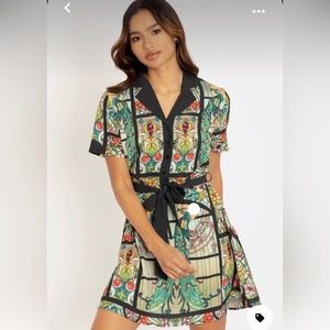 Glass garden shirt dress